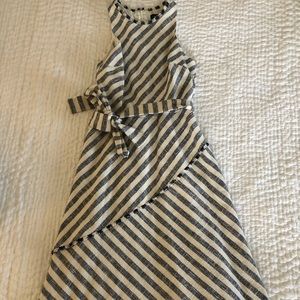 Banana republic striped dress with tie